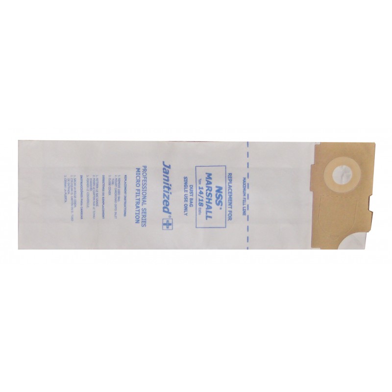 NSS Marshall 14/18 Paper Filter Vacuum Bags 10/Pack (8.684-855.0)